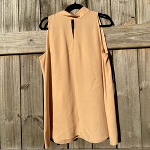 Lafayette 148 Tan Silk Sleeveless Tank Size XL